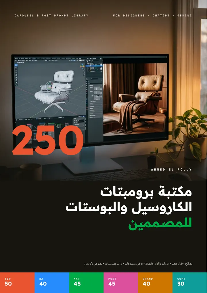 غلاف مكتبة برومبتات الكاروسيل والبوستات