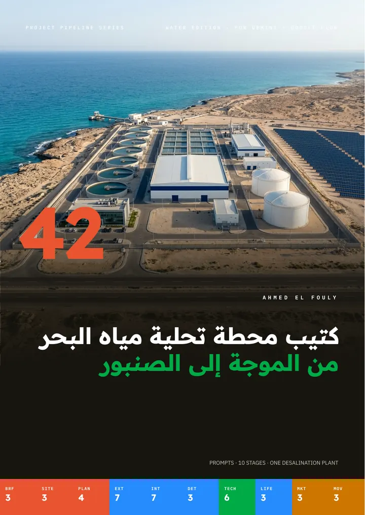 غلاف كتيب محطة تحلية مياه البحر