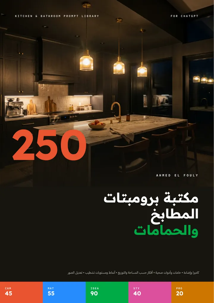 غلاف مكتبة برومبتات المطابخ والحمامات