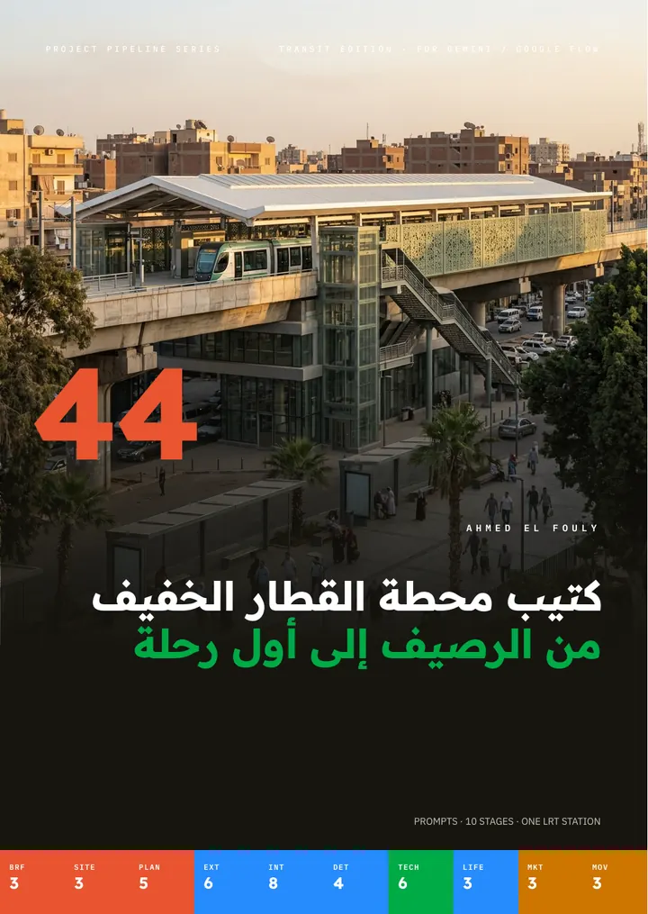 غلاف كتيب محطة القطار الكهربائي الخفيف